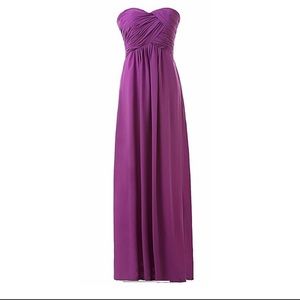 Women’s Long Strapless Sweetheart Chiffon Dress